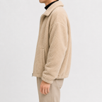 Men’s Sherpa Fleece Jacket – Loose Fit Plush Winter Coat