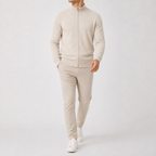 Men’s Zip Up Cardigan – Stand Collar Knitted Casual Jumper