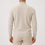 Men’s Zip Up Cardigan – Stand Collar Knitted Casual Jumper