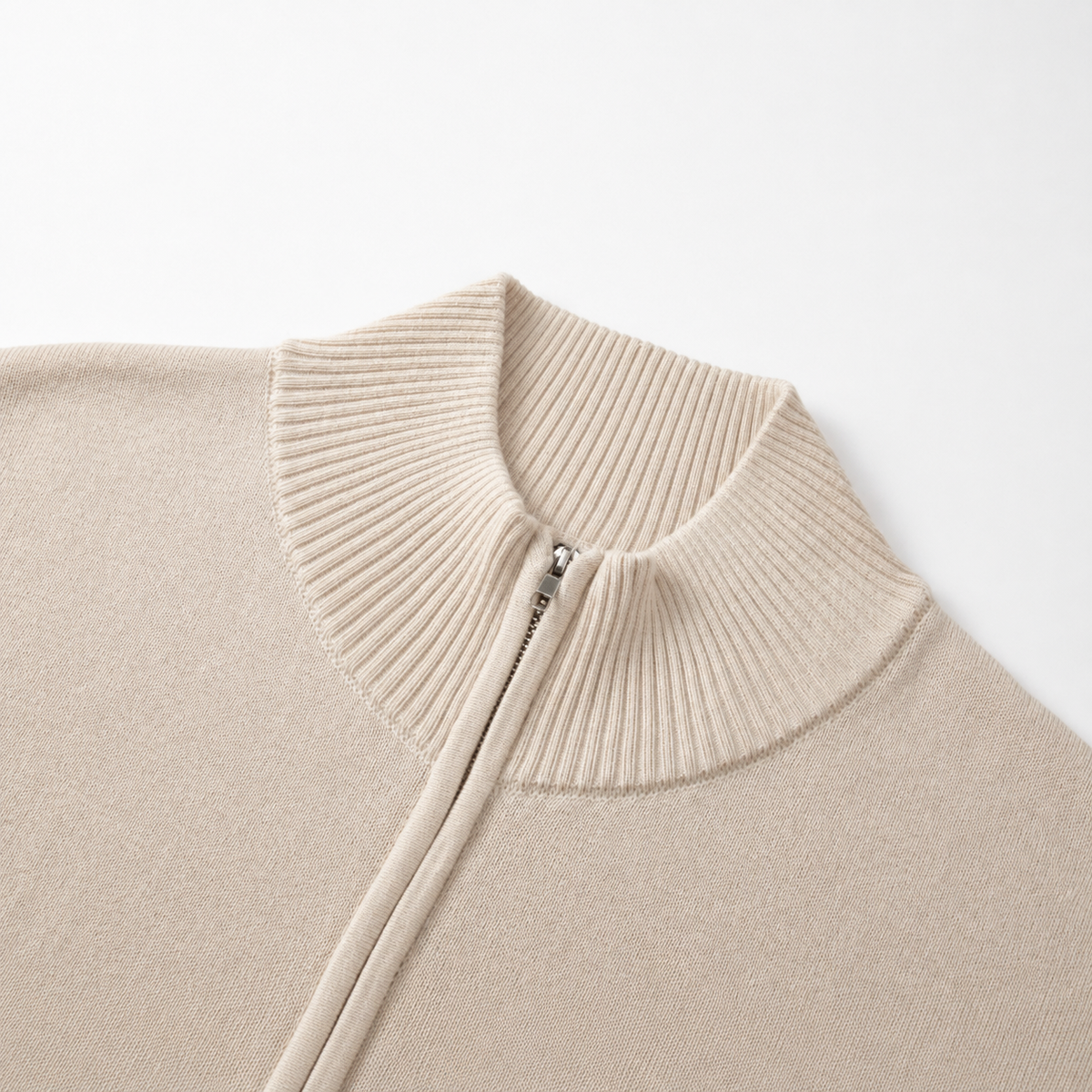 Men’s Zip Up Cardigan – Stand Collar Knitted Casual Jumper
