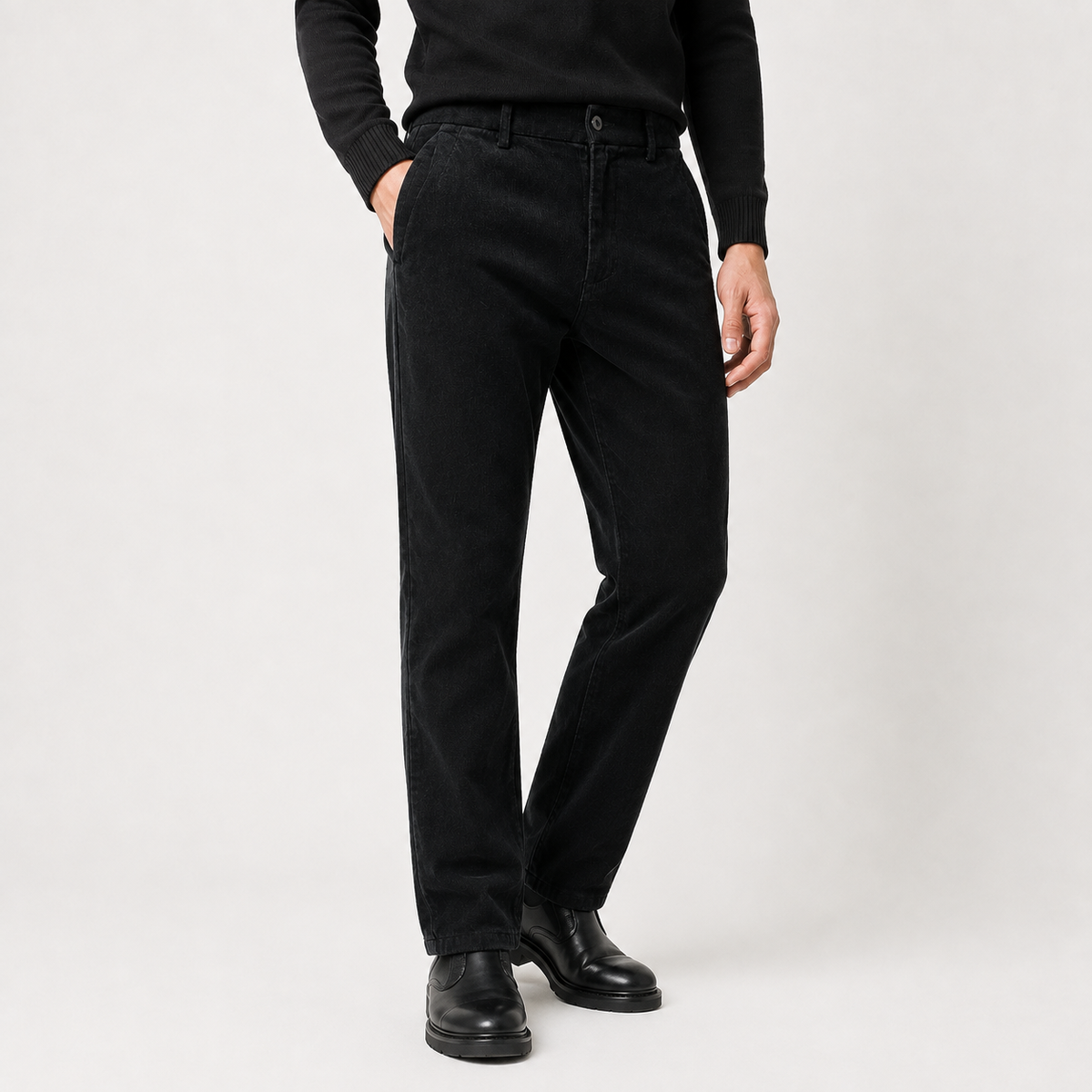 Men’s Corduroy Trousers – Straight Leg Autumn Winter Casual Trousers