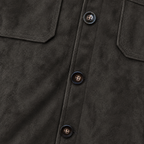 Men’s Suede Jacket – Faux Suede Velvet Casual Bomber Jacket