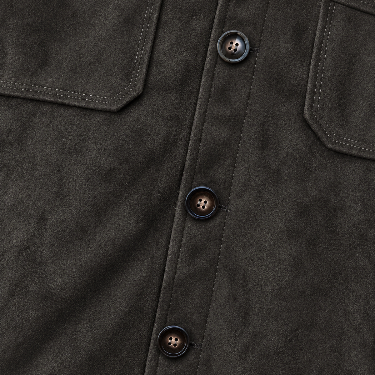Men’s Suede Jacket – Faux Suede Velvet Casual Bomber Jacket