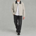 Men’s Suede Jacket – Vintage Colour Block Lapel Casual Jacket