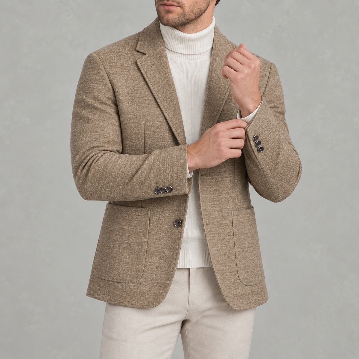 Men’s Suit Jacket – Business Casual Tailored Blazer with Notch Lapels