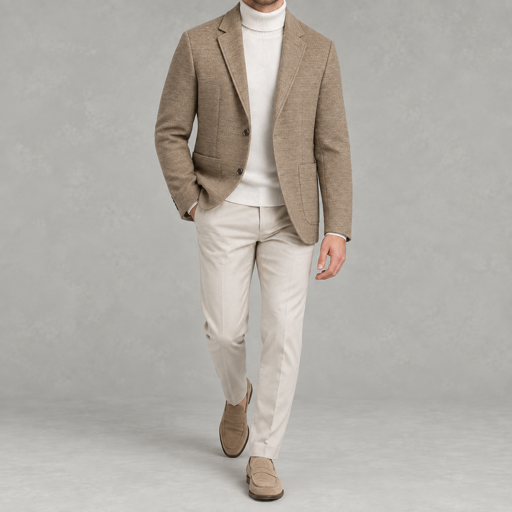 Men’s Suit Jacket – Business Casual Tailored Blazer with Notch Lapels