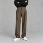 Men’s Trousers – Loose Fit Straight Leg Suit Pants