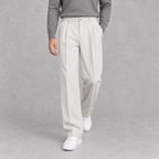 Men’s Trousers – Loose Fit Straight Leg Suit Pants