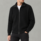 Men’s Turtleneck Cardigan – Full Zip Knitted Jumper with High Neck