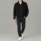 Men’s Turtleneck Cardigan – Full Zip Knitted Jumper with High Neck