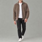 Men’s Turtleneck Cardigan – Full Zip Knitted Jumper with High Neck