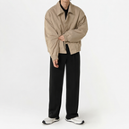 Men’s Bomber Jacket – Utility Lapel Workwear Jacket with Long Sleeves