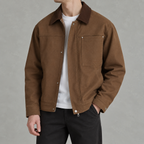 Men’s Vintage Lapel Jacket – Casual Long Sleeve Button Front Jacket