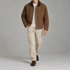 Men’s Vintage Lapel Jacket – Casual Long Sleeve Button Front Jacket