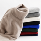 Men’s Turtleneck Jumper – Warm Knitted Roll Neck Pullover
