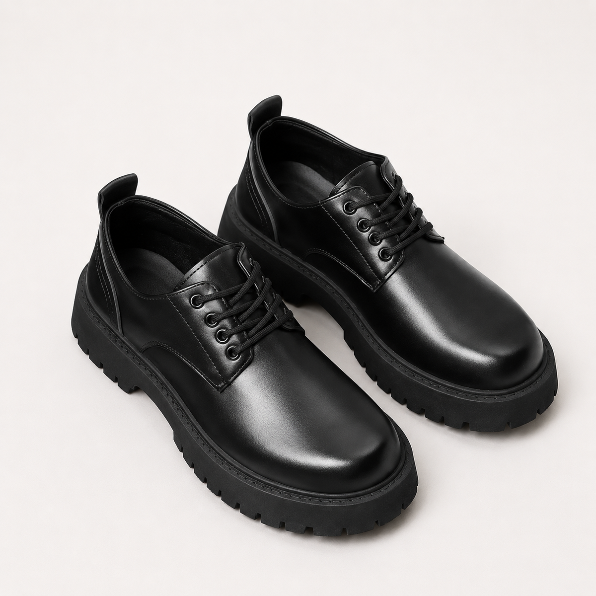 Men’s Loafers – Smart Waterproof Black Leather-Style Slip-On Shoes