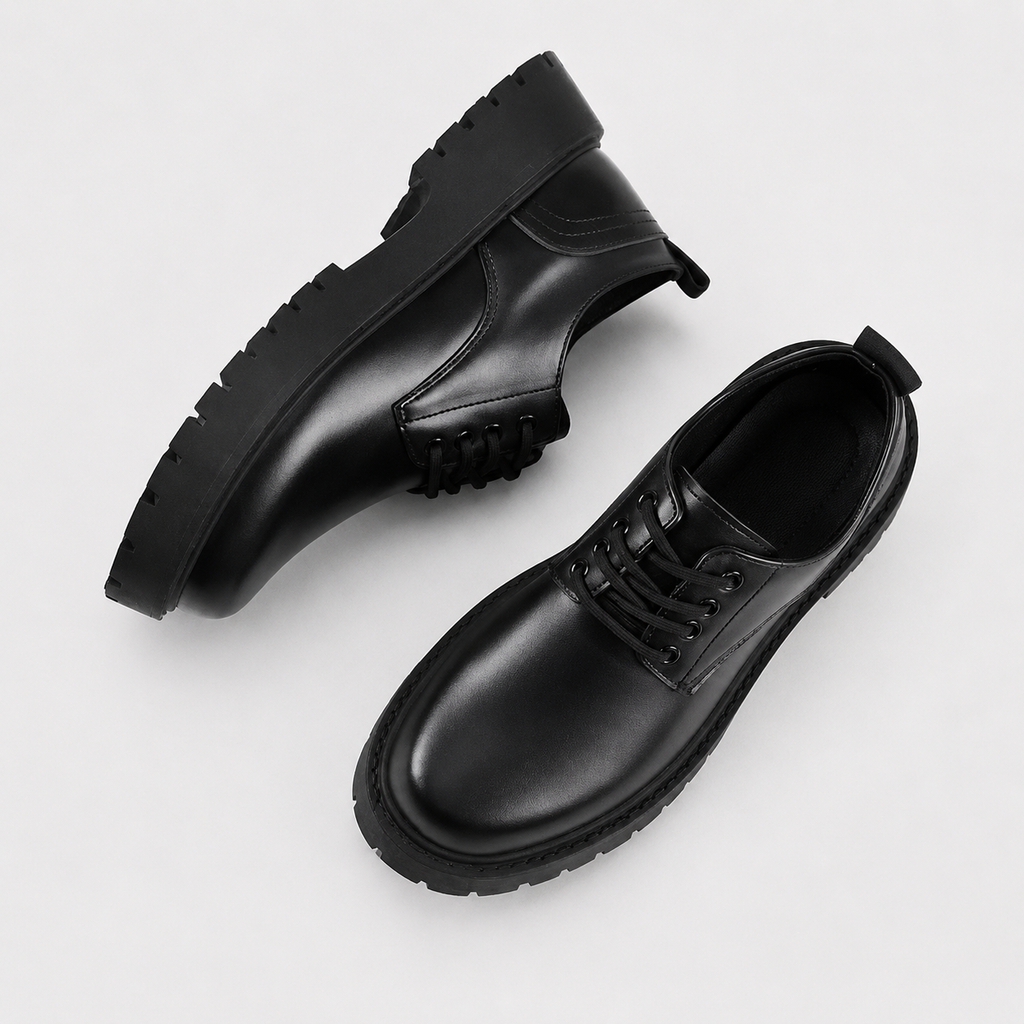 Men’s Loafers – Smart Waterproof Black Leather-Style Slip-On Shoes