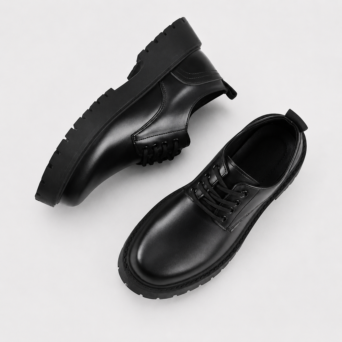 Men’s Loafers – Smart Waterproof Black Leather-Style Slip-On Shoes