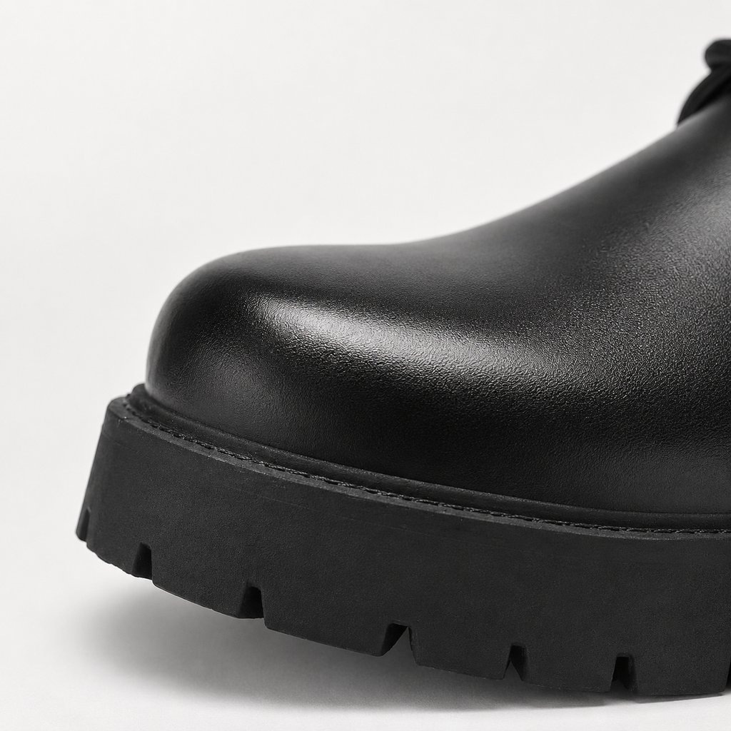 Men’s Loafers – Smart Waterproof Black Leather-Style Slip-On Shoes