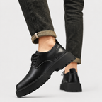 Men’s Loafers – Smart Waterproof Black Leather-Style Slip-On Shoes