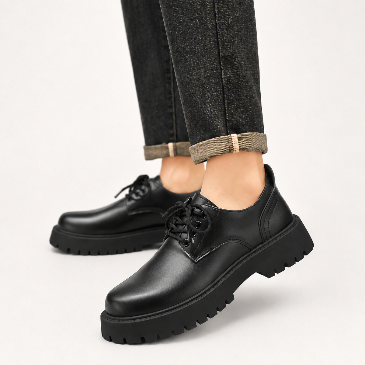 Men’s Loafers – Smart Waterproof Black Leather-Style Slip-On Shoes