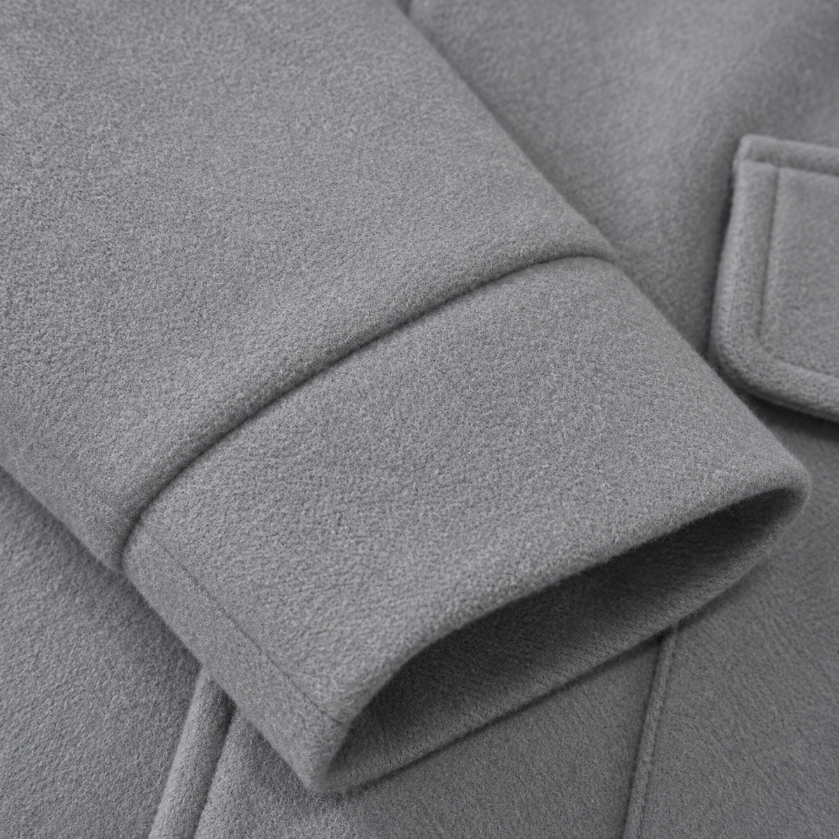 Men’s Wool-Style Jacket – Long Sleeve Lapel Collar Casual Jacket