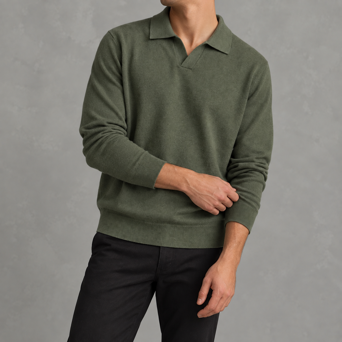 Men’s Wool Jumper – Loose Fit Warm Knitted Pullover for Autumn & Winter