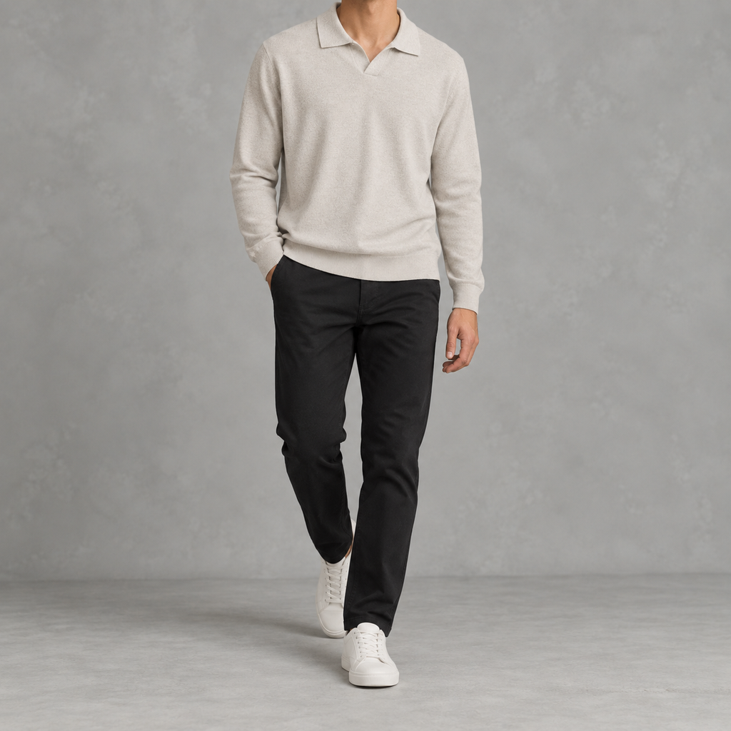 Men’s Wool Jumper – Loose Fit Warm Knitted Pullover for Autumn & Winter