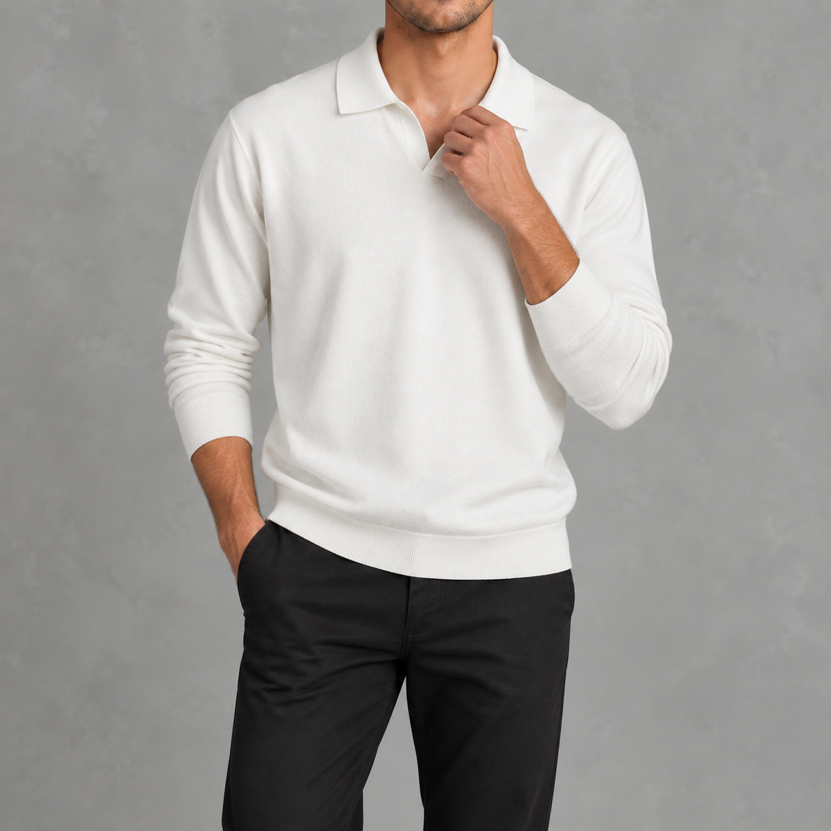 Men’s Wool Jumper – Loose Fit Warm Knitted Pullover for Autumn & Winter