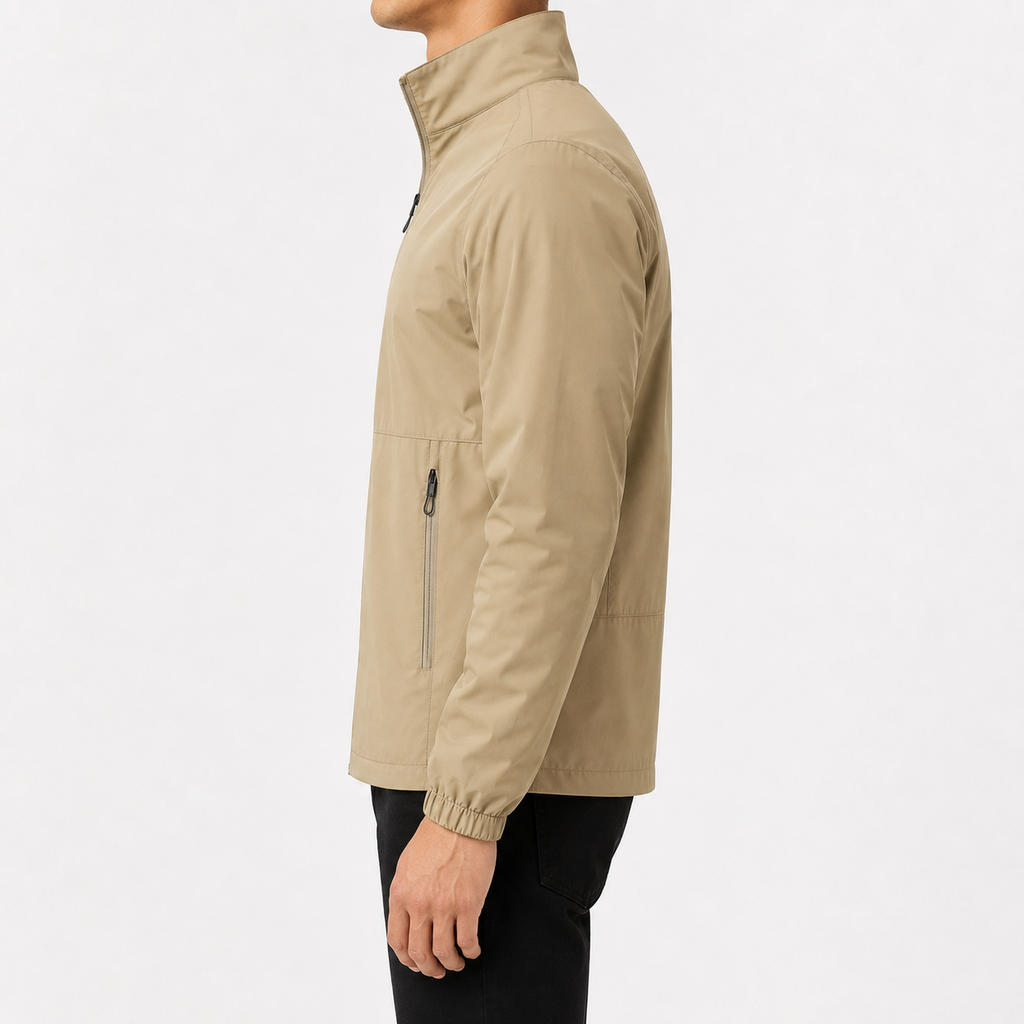 Men’s Waterproof Jacket – Breathable Stand Collar Outdoor Casual Jacket