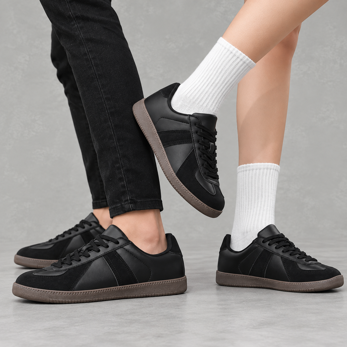 Unisex Retro Trainers – German-Style Low Top Lace-Up Shoes