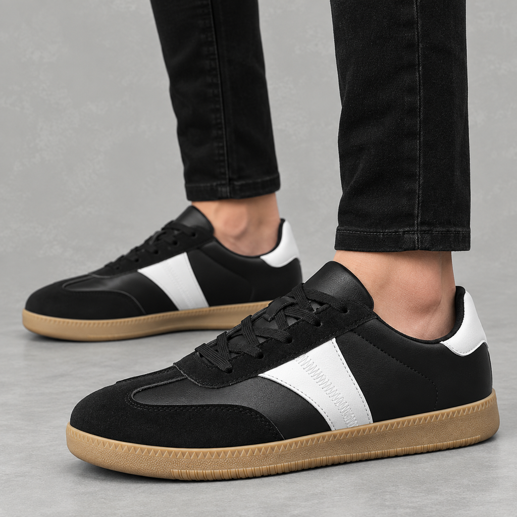 Unisex Retro Trainers – German-Style Low Top Lace-Up Shoes