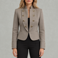 Women’s Blazer – Double Breasted Two-Tone Lapel Tailored Jacket