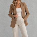 Women’s Blazer – Shawl Collar Solid Colour Tailored Jacket