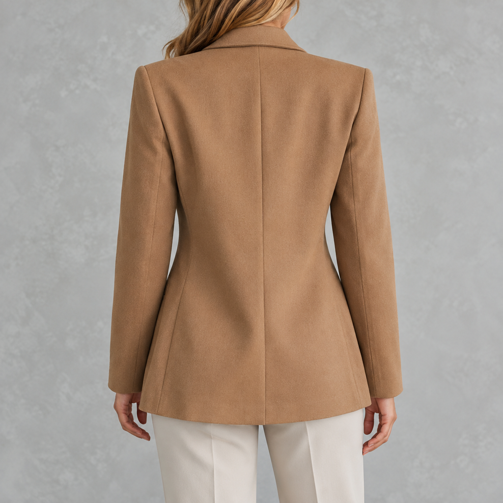 Women’s Blazer – Shawl Collar Solid Colour Tailored Jacket
