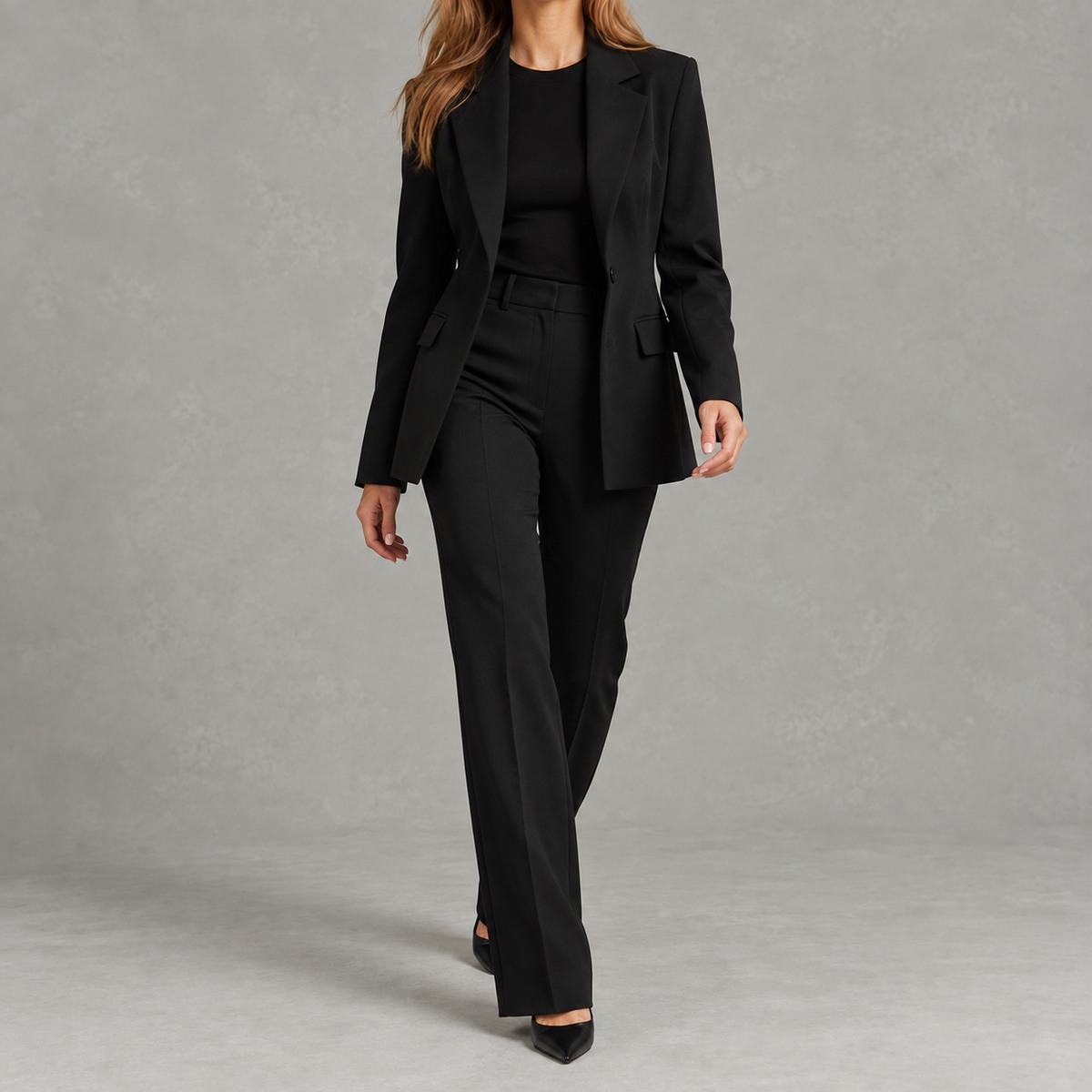 Women’s Blazer – Slim Fit Solid Colour Tailored Jacket