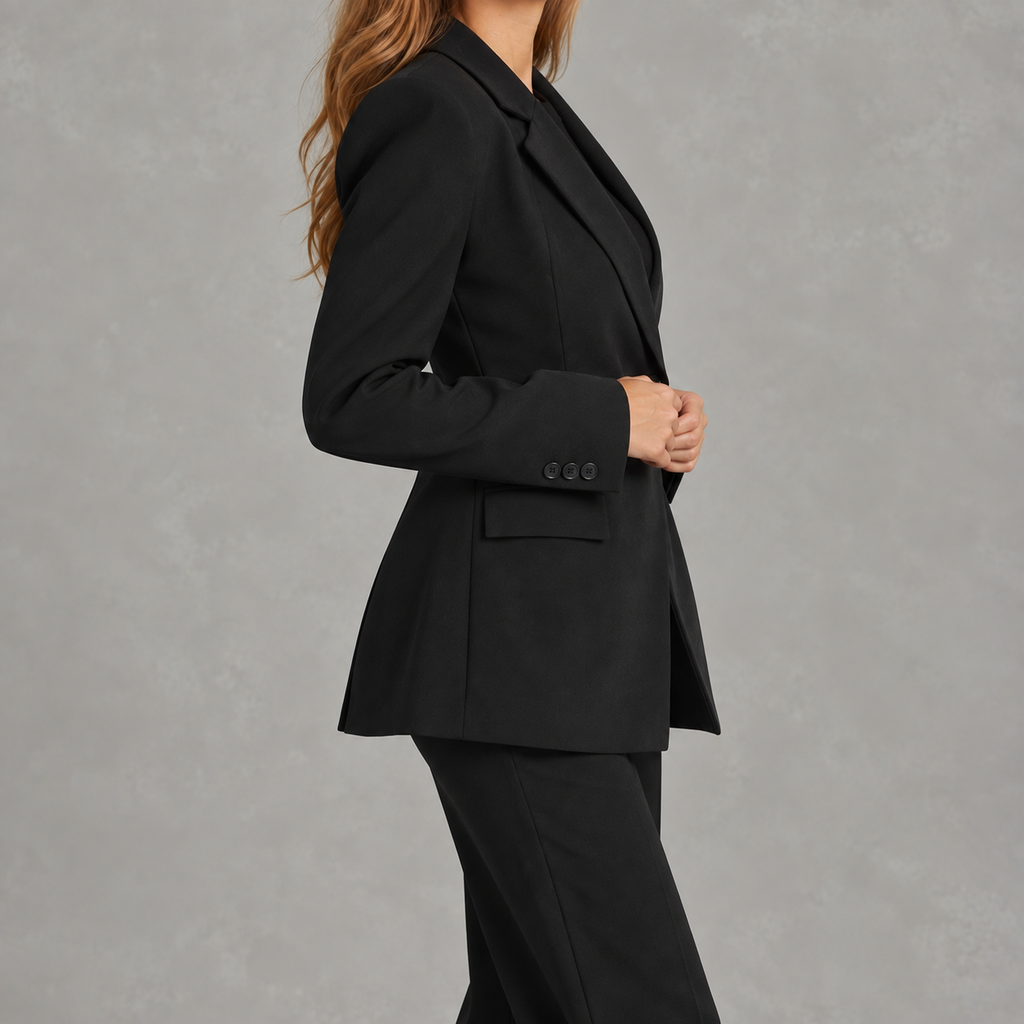 Women’s Blazer – Slim Fit Solid Colour Tailored Jacket