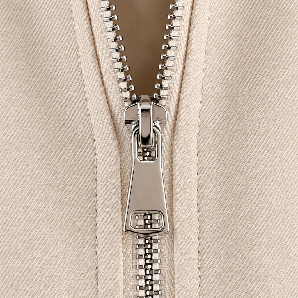 Women’s Bomber Jacket – Baseball Collar Zip Up Jacket with Ribbed Hem