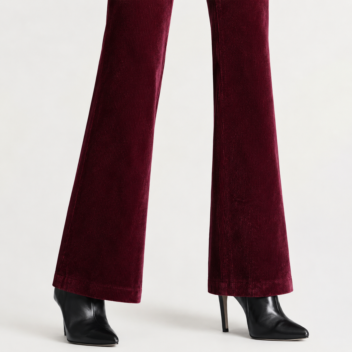 Women’s Corduroy Trousers – High Waist Bootcut Flared Trousers