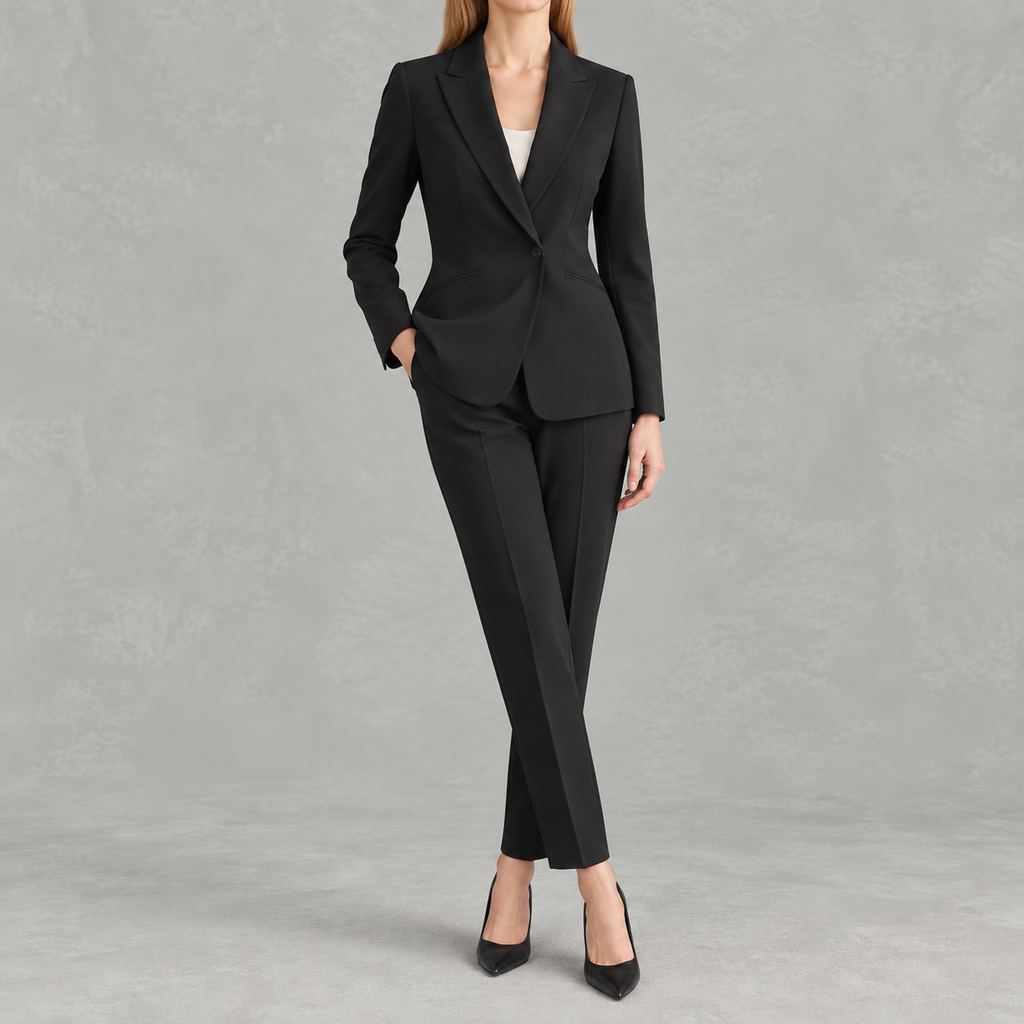 Women’s Business Suit – Tailored Blazer and Trousers Two-Piece Set