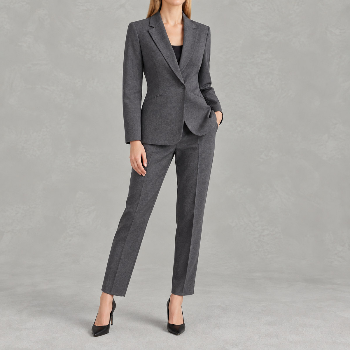 Women’s Business Suit – Tailored Blazer and Trousers Two-Piece Set