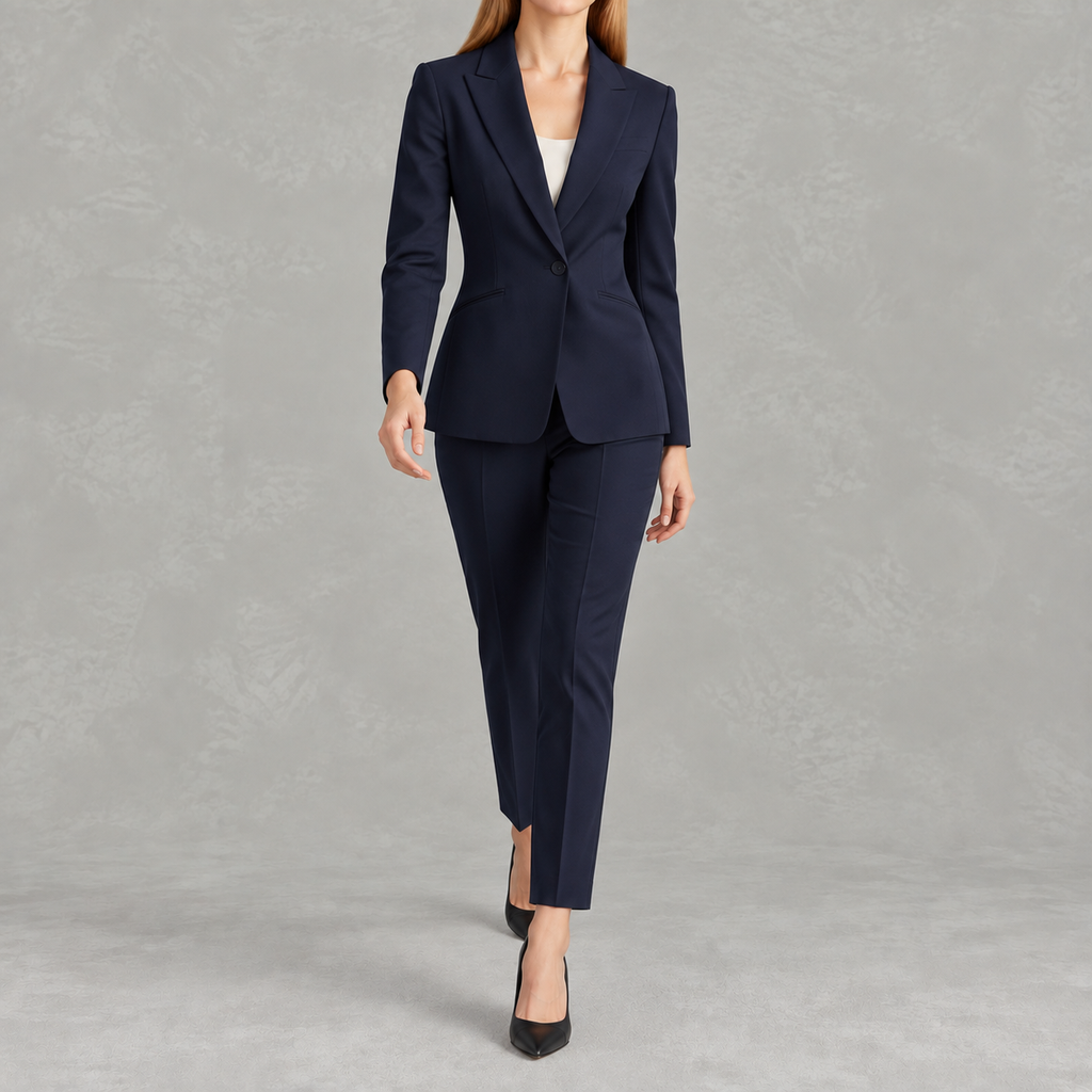 Women’s Business Suit – Tailored Blazer and Trousers Two-Piece Set