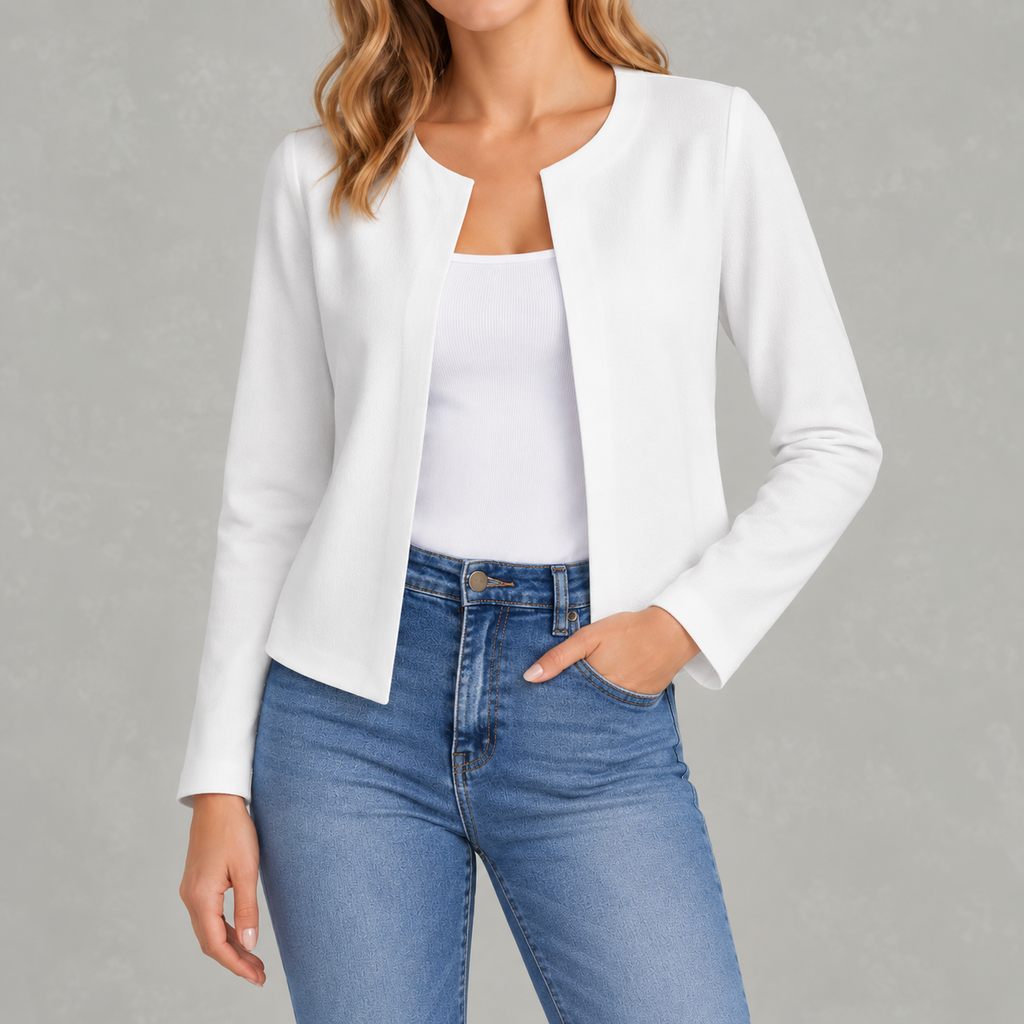 Women’s Cardigan Jacket – Slim Fit Open Front Long Sleeve Office Blazer
