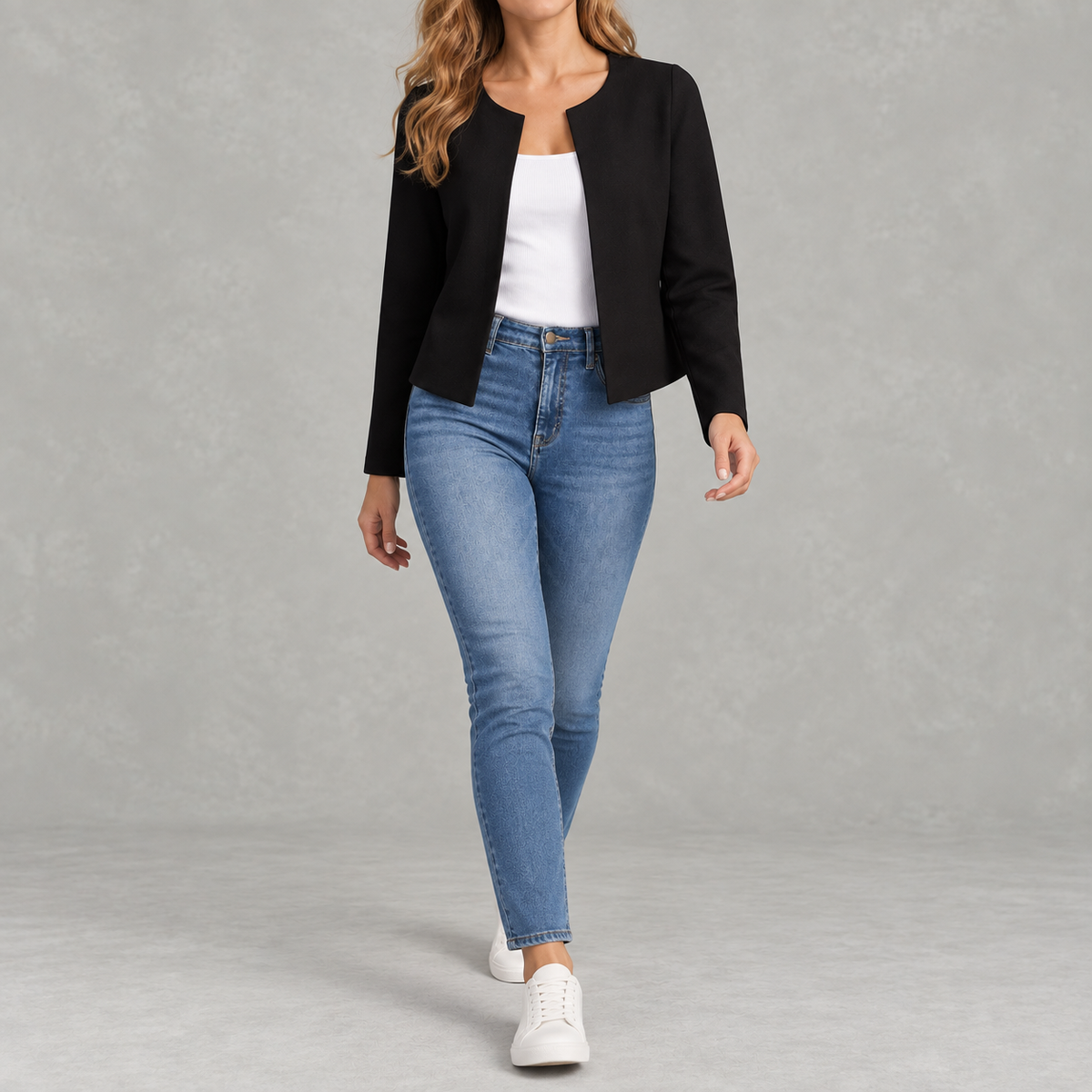 Women’s Cardigan Jacket – Slim Fit Open Front Long Sleeve Office Blazer