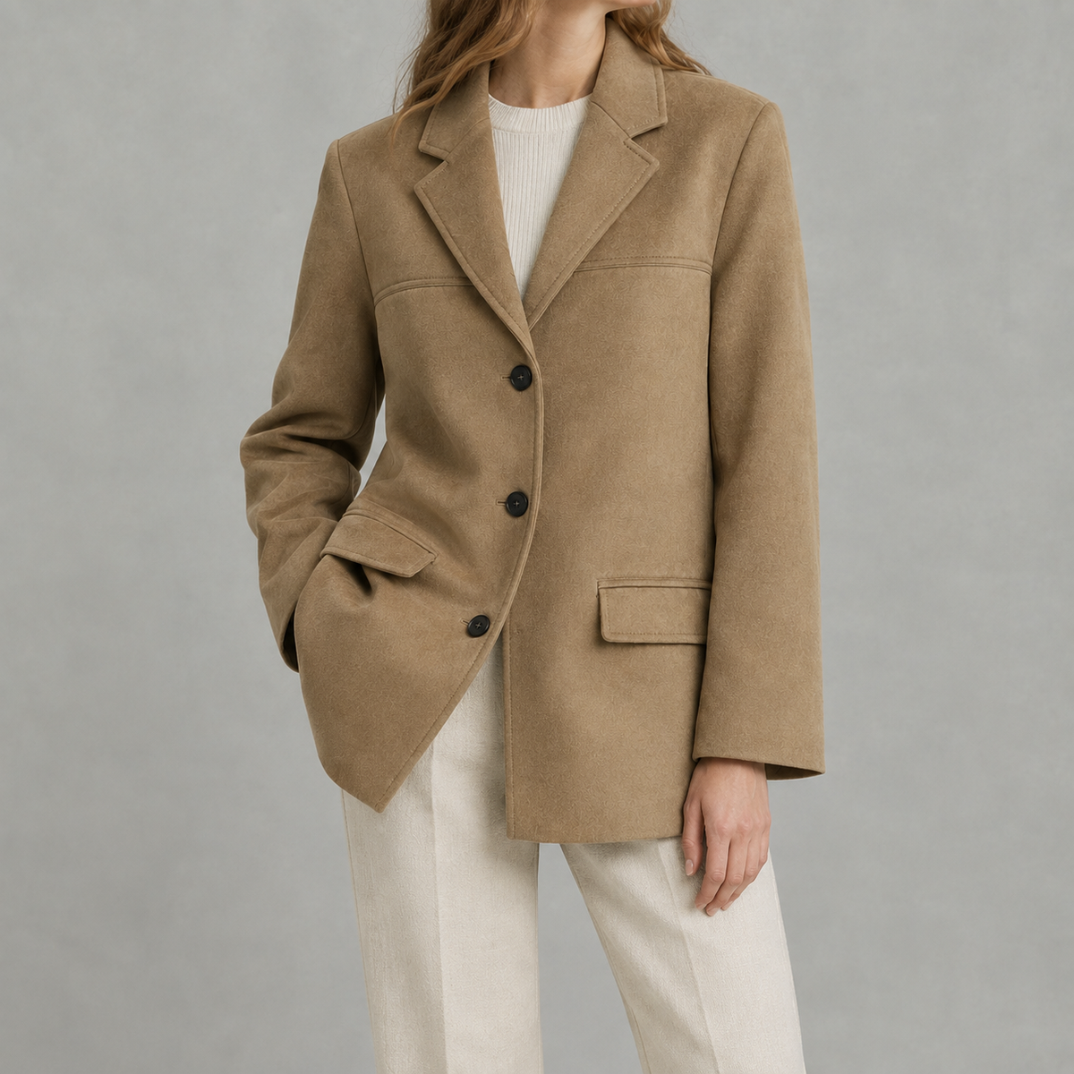 Women’s Coat – Oversized Retro Baggy Longline Jacket