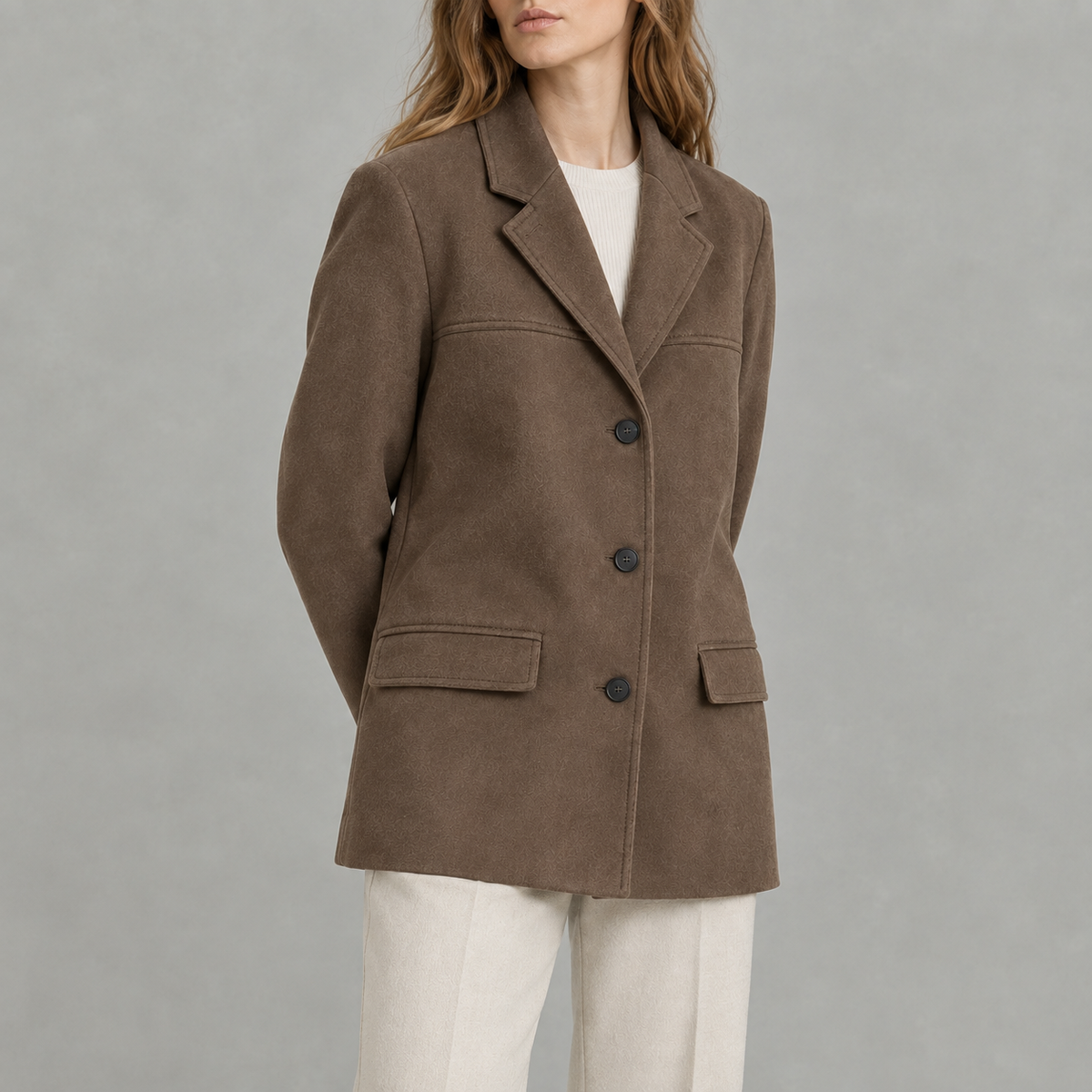 Women’s Coat – Oversized Retro Baggy Longline Jacket