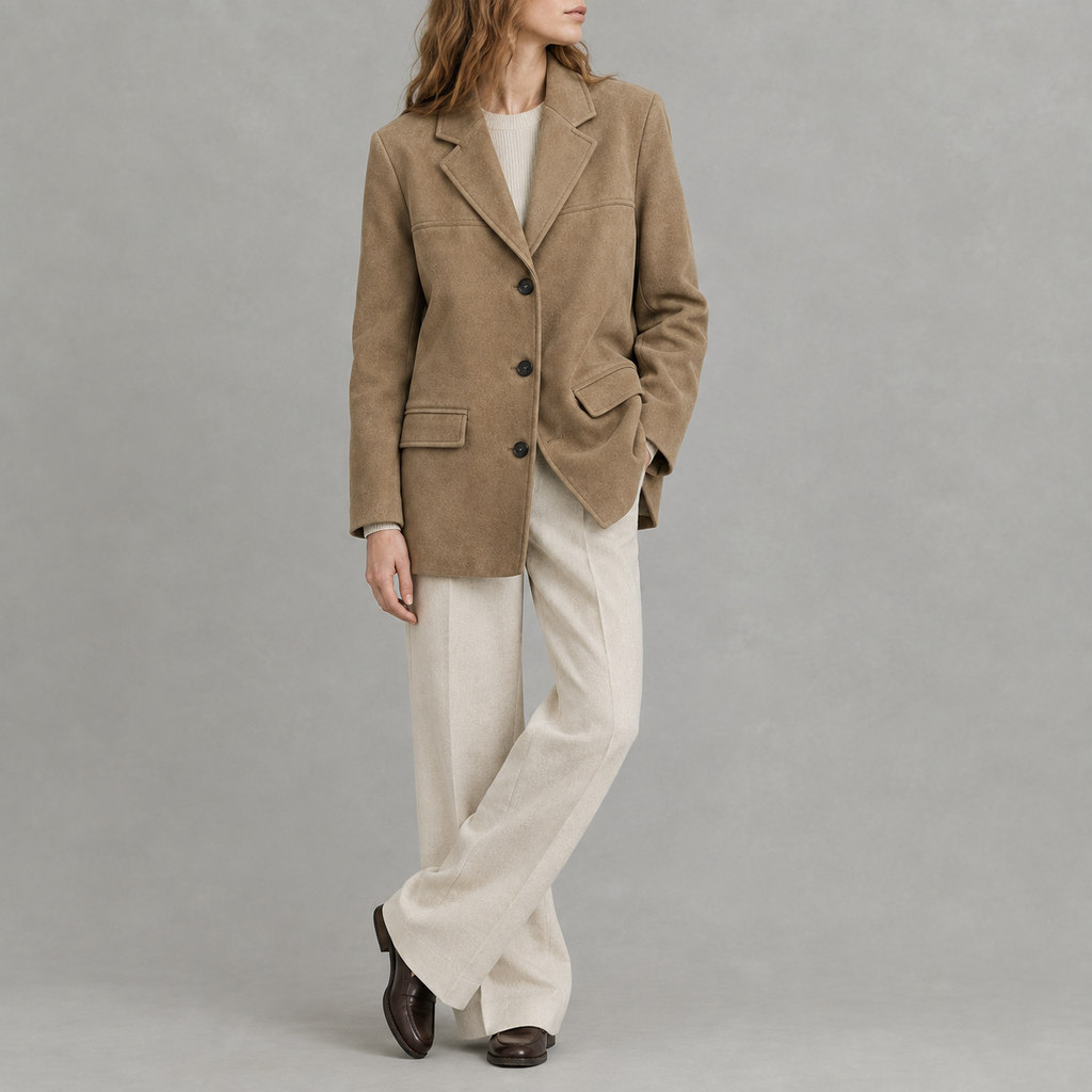 Women’s Coat – Oversized Retro Baggy Longline Jacket