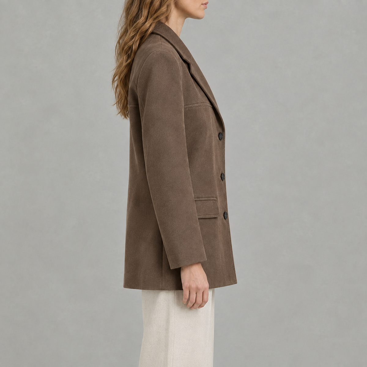 Women’s Coat – Oversized Retro Baggy Longline Jacket