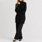 Women’s Distressed Jumper – Knitted Long Sleeve Pullover with Vintage Finish