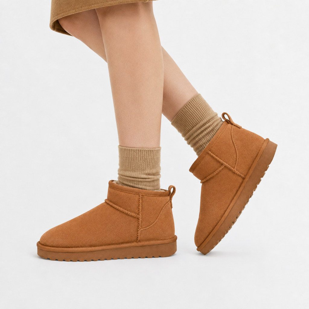 Women’s Snow Boots – Short Warm Winter Boots with Fur Lining